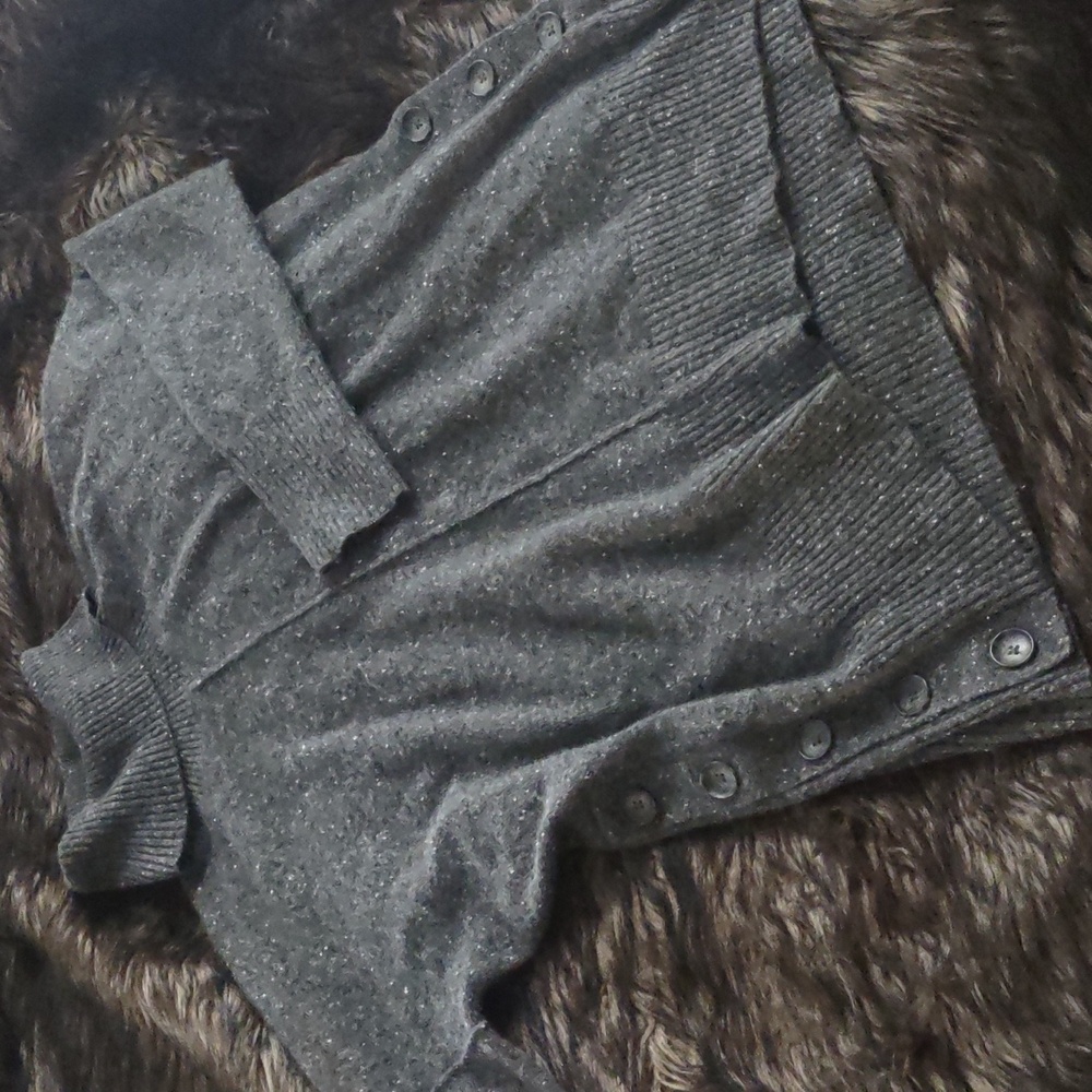 Max Studio Charcoal Cowl Neck Sweater